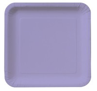 7.25" Luscious Lavender Square Paper Dinner Plates - Posh Party Supplies
