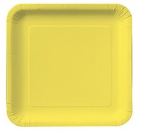 Disposable Mimosa Square 7.25" Paper Cake Plates - Posh Party Supplies