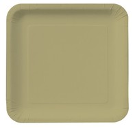 7.25" Sage Green Square Paper Dinner Plates - Posh Party Supplies
