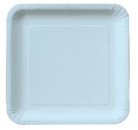 Pastel Blue Square 9" Square Paper Dinner Plates- Posh Party Supplies
