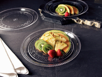 Disposable 10" Clear Plastic Round Tray -Posh Party Supplies