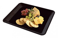 Disposable 10"x 8" Black Plastic Rectangular Platter -Posh Party Supplies