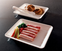 Disposable 10"x 8" White Plastic Rectangular Platter -Posh Party Supplies