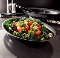 Disposable 14"x21" Black Plastic Oval Platter -Posh Party Supplies