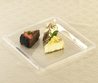 Disposable 14" x14" Clear Plastic Square Tray -Posh Party Supplies
