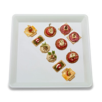 Disposable 18" x 18" White Plastic Triangle Tray -Posh Party Supplies