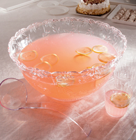 Disposable 12 Quart Clear Plastic Round Punch Bowl -Posh Party Supplies