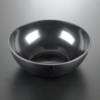 Disposable 192 oz. (1.5 Gallons ) Plastic Round Black Serving Bowls -Posh Party Supplies