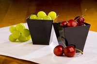 Disposable 2.8" Black Plastic Square Mini Plastic Notions -Posh Party Supplies
