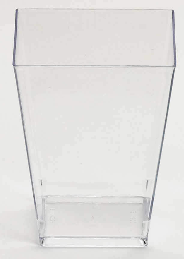 disposable clear Plastic Square Miniature cups for wedding and coctail parties