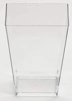 Disposable 5.1 oz Clear Plastic Square Mini Plastic Notions -Posh Party Supplies