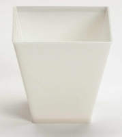 Disposable 3 oz White Plastic Square Mini Notion -Posh Party Supplies