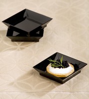 2.5 oz Black  Plastic  Abyss Mini  Dish-200 Pieces per Case