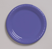 Disposable Purple 6.75" Plastic Dessert Plates - Posh Party Supplies