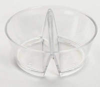 Disposable 1.4 oz Clear Plastic Round Mini Duplex Bowl -Posh Party Supplies