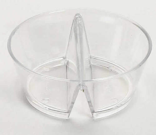 Disposable 1.4 oz Clear Plastic Round Mini Duplex Bowl -Posh Party Supplies