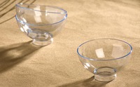 Disposable 2 oz Ocean Blue Plastic Round Mini Petite Bowl -Posh Party Supplies