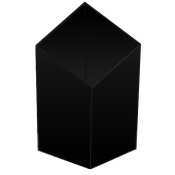 Disposable 2.5 oz Black Plastic Diamond Mini Cube -Posh Party Supplies