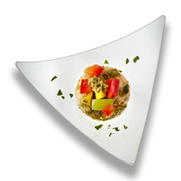 Disposable 2.5" White Plastic Aster Mini Dish -Posh Party Supplies