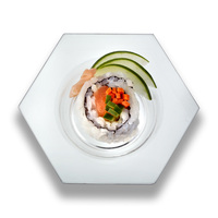 Disposable 3.2" White Plastic Honeycomb Mini Plate -Posh Party Supplies