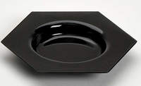 Disposable 3.2" Black Plastic Honeycomb Mini Plate -Posh Party Supplies
