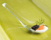 Disposable 5" Sea Green Plastic Posh Mini Crescent Spoon -Posh Party Supplies