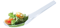 Disposable 5" Clear Plastic  Posh  Mini  Zest Spoon -Posh Party Supplies