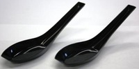 Disposable 5" Black  Plastic  Posh  Mini  Zest Spoon -Posh Party Supplies