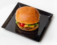 4.5"  Plastic Black Square Mini Dish - 200 Dishes