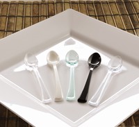 Disposable 4" Sea Green Plastic Posh Mini Spoon -Posh Party Supplies