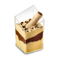 Disposable 2.5 oz Clear Plastic Diamond Mini Cube -Posh Party Supplies