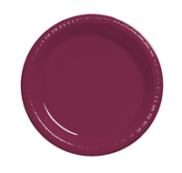 Burgundy 6.75" Plastic  Dessert Plates- 240 Plates