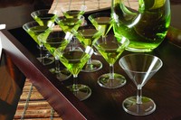 Disposable 2 oz Clear Plastic Round Mini Martini Glasses -Posh Party Supplies