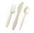 Elegant Bone Extra Heavy Duty Plastic Cutlery Combo - 960 Pieces