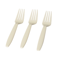 Elegant Bone Extra Heavy Plastic Forks - 1000 Forks