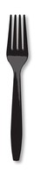 Disposable Black Extra Heavy Plastic Forks - 1000 Forks