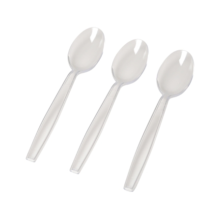 Clear Full Size Tea Plastic Spoons  - Posh Party Supplies