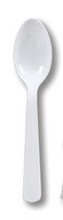 White Plastic Tea Spoons  - Posh Party Supplies