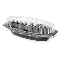 15 oz. Serving Boat Dome Plastic Lids - 150 Covers