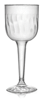 Elegant 8 oz. Wine Plastic Goblet - 96 Wine Long Stem Goblets