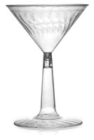 Elegant Plastic 6 oz. Martini Glass - 144 Plastic Martini Glasses