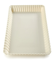 Elegant Plastic Bone 9"x 13" Serving Tray - 99 Plastic Trays