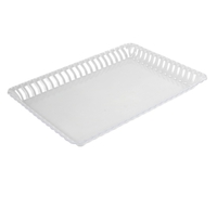 Elegant Plastic Clear 9"x 13" Serving Tray- 48 Plastic Trays