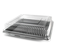 Plastic Clear 14" X 14" square Dome Lid  - Posh Party Supplies