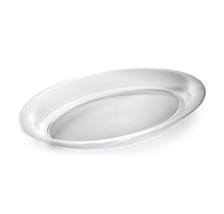 Clear 11" x 16" 128 oz. Oval Plastic Bowl  - Posh Party Supplies