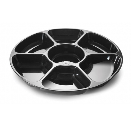 Plastic White 16" 7 compartment Tray  - Posh Party Supplies