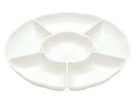 Plastic White 18" 7 Compartment Tray  - Posh Party Supplies
