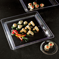 Plastic Clear 18" x 18" Square Tray  - Posh Party Supplies