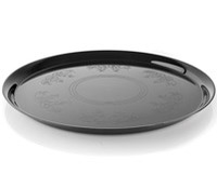 Plastic Black Classic 14" Round Tray  - Posh Party Supplies