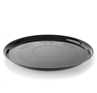 Plastic Black Supreme 18" Round Tray  - Posh Party Supplies